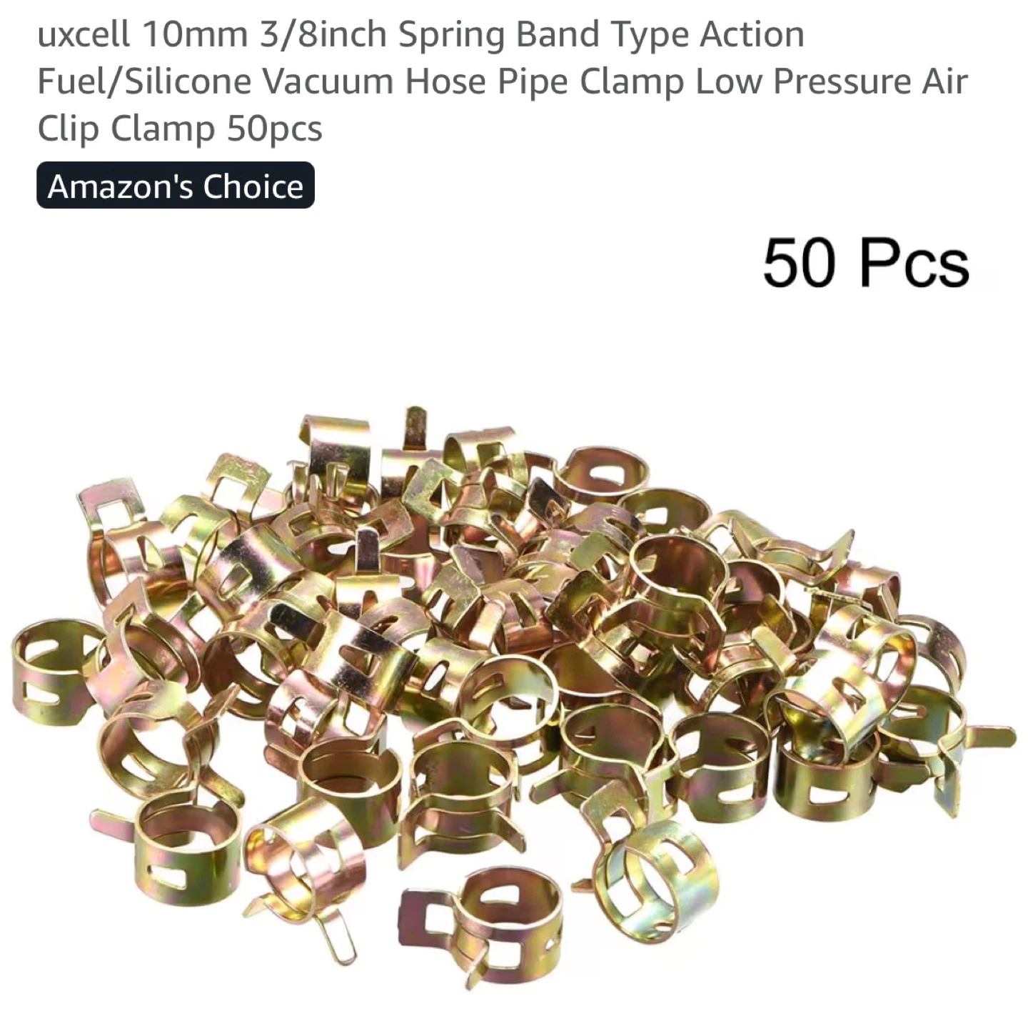 10mm 3/8" Spring Band Hose Clamps (50 Pcs) - photo 2