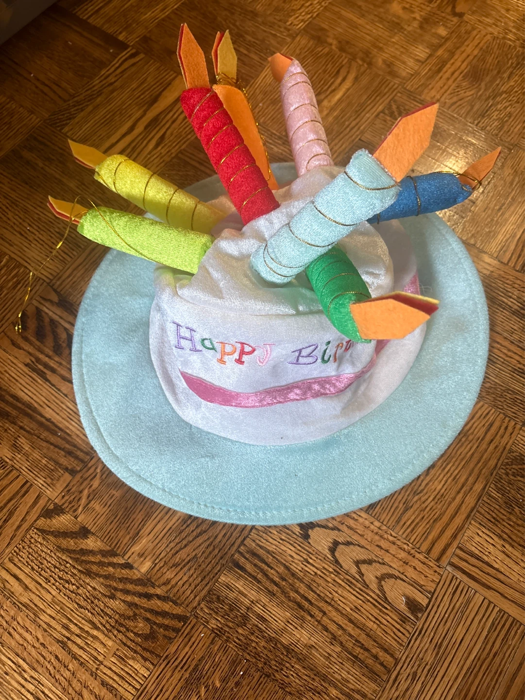 Birthday Cake Hat with Candles