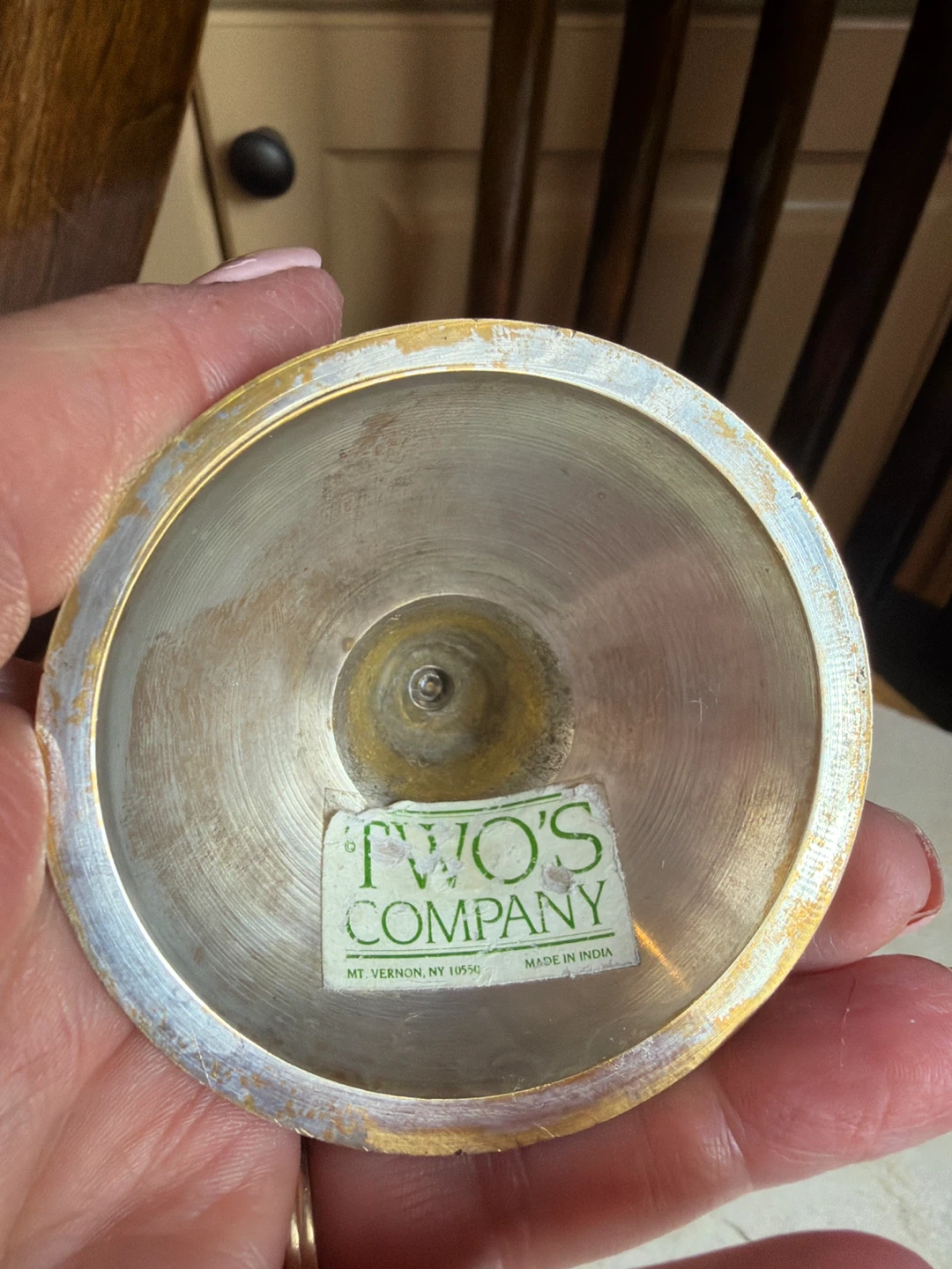 Two's Company Brass Votive Candlestick Holder - photo 4