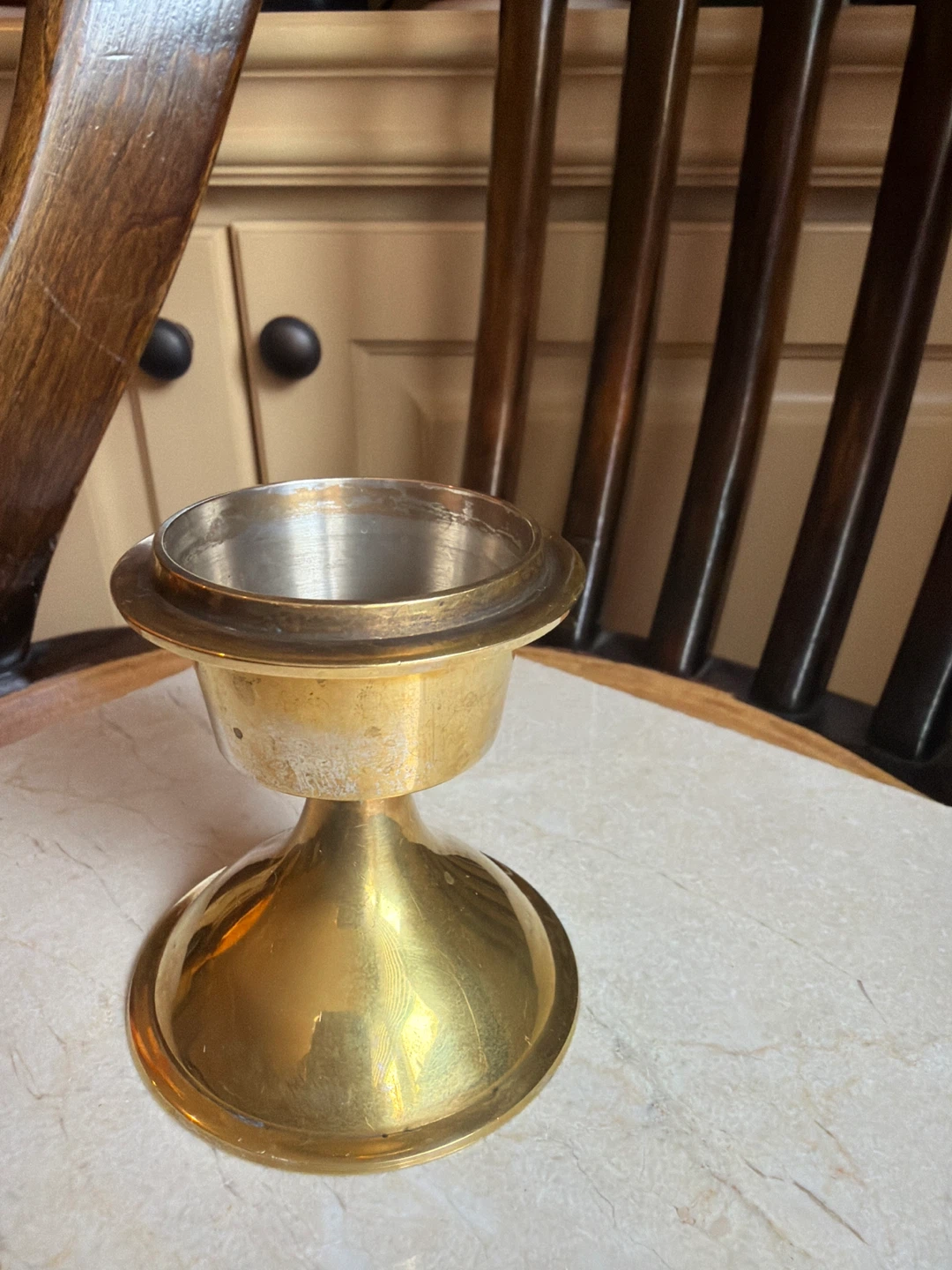 Two's Company Brass Votive Candlestick Holder - photo 3