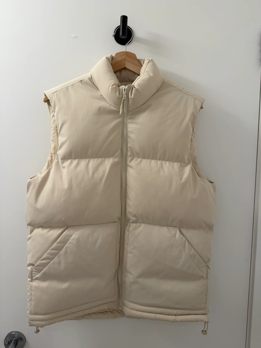 Zara Puffer Vest Cream Size S