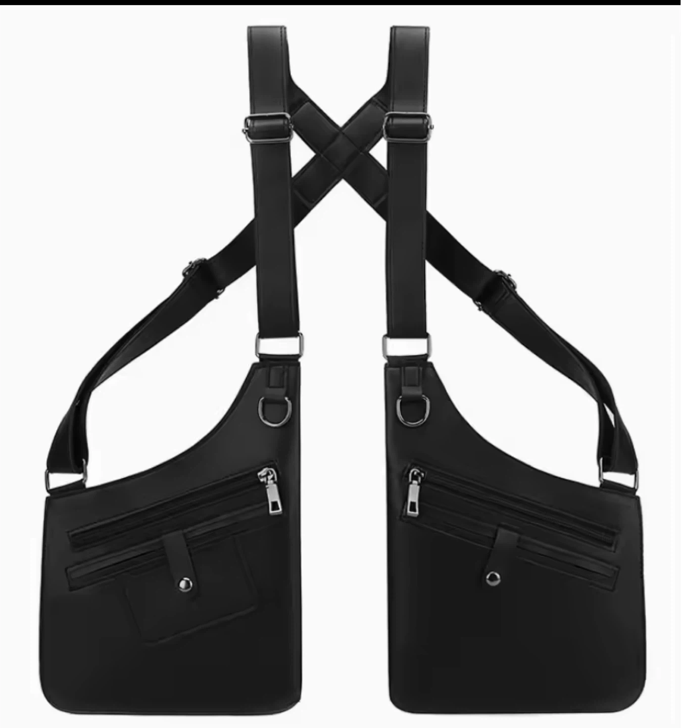 Black Leather Chest Rig Bag - photo 5