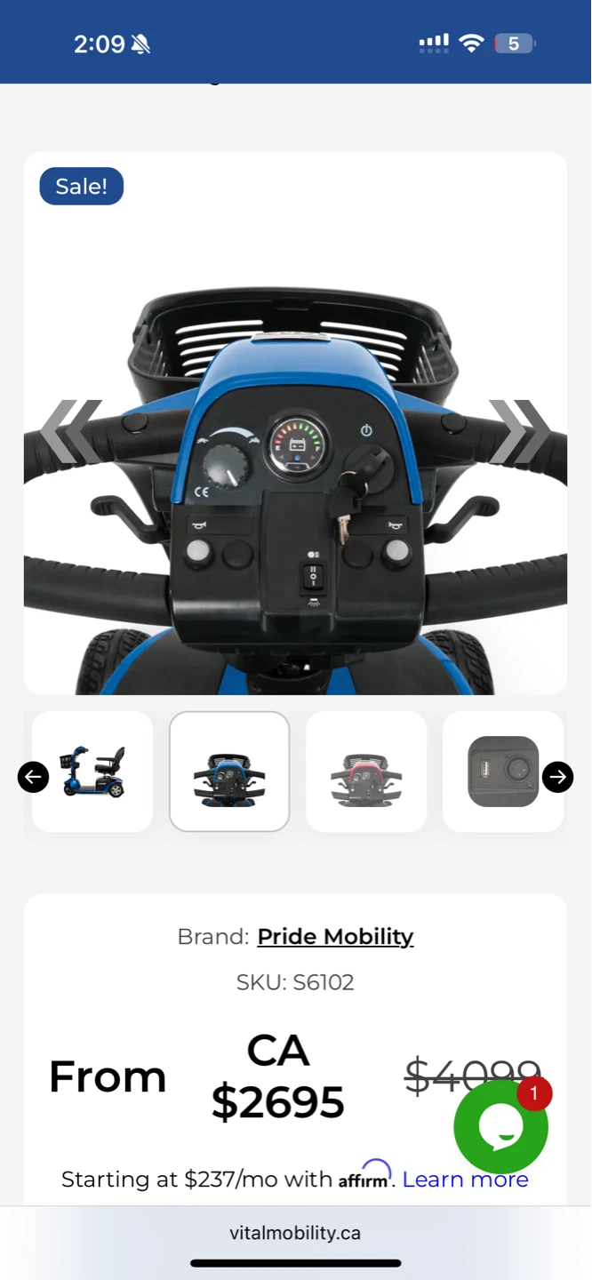 Pride Mobility Go-Go Sport 3-Wheel Mobility Scooter - photo 3