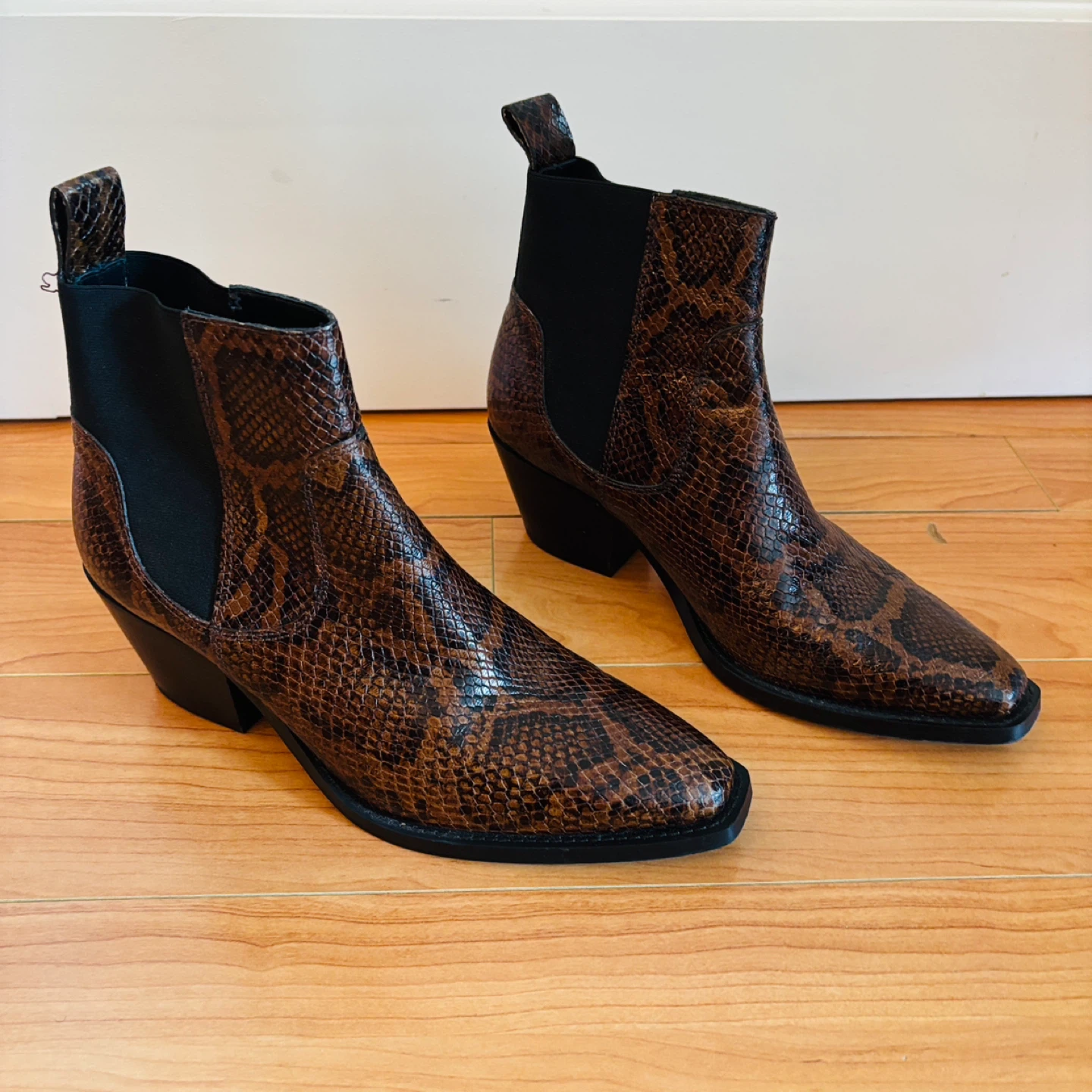*New* Everlane Snake Leather Chelsea Boots