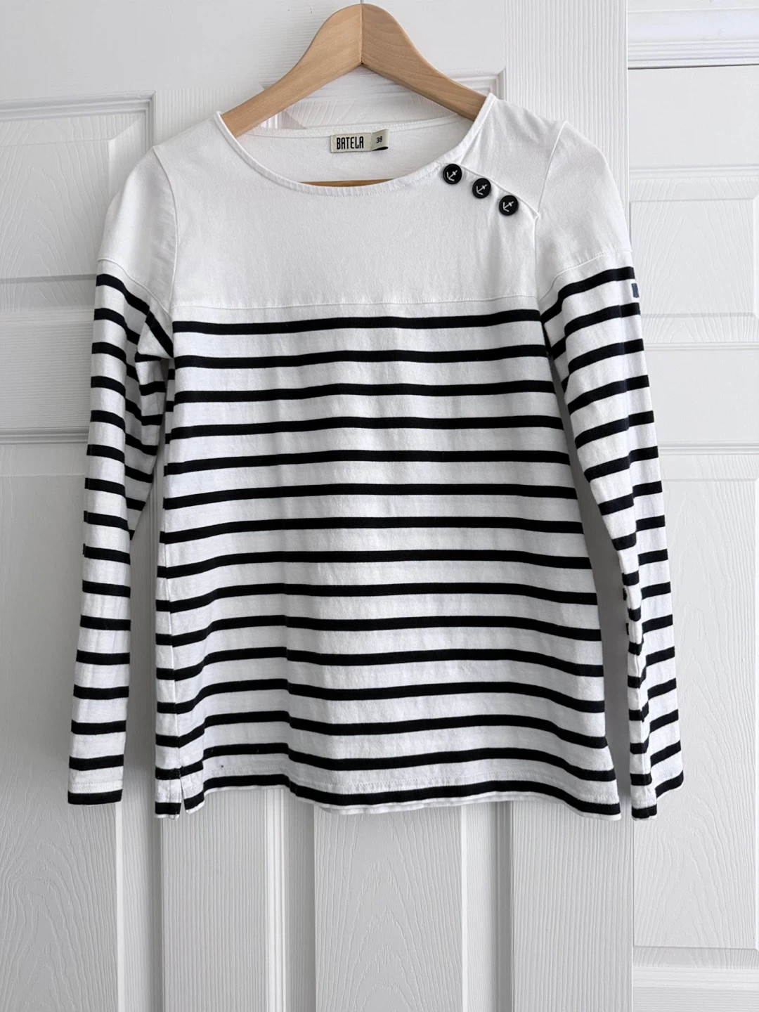 Batela Striped Long Sleeve Shirt Size 38