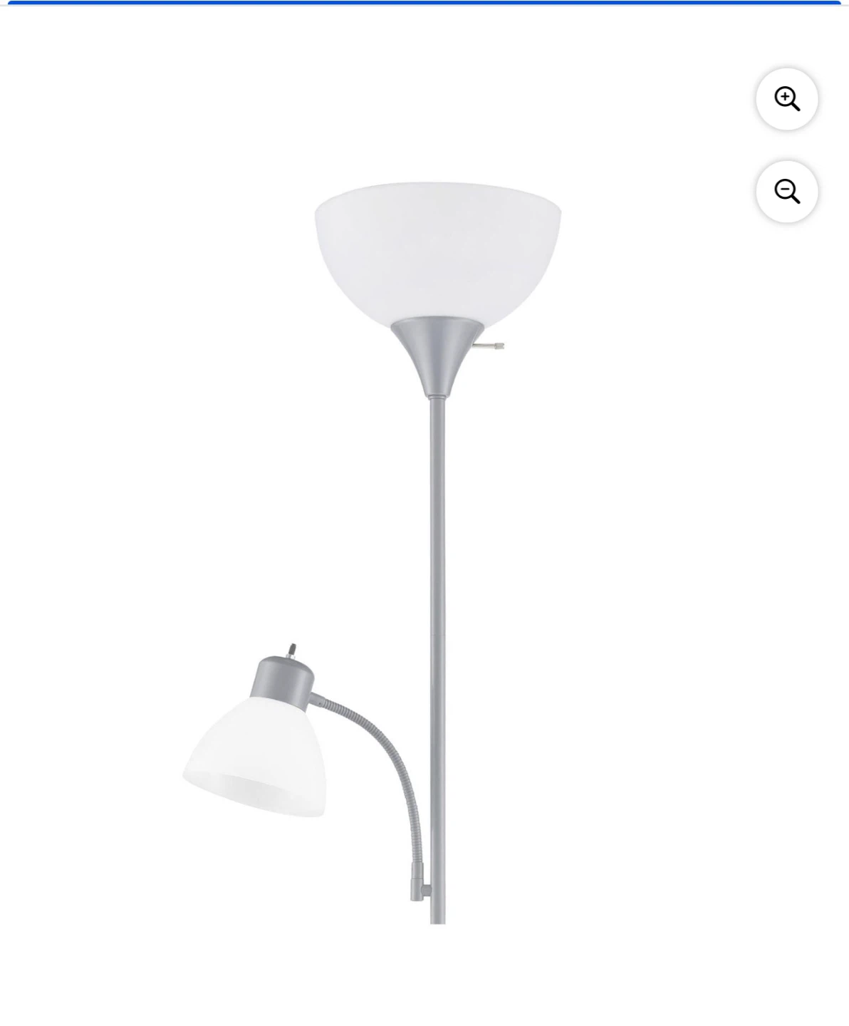 Silver Floor Lamp with Reading Light - photo 2