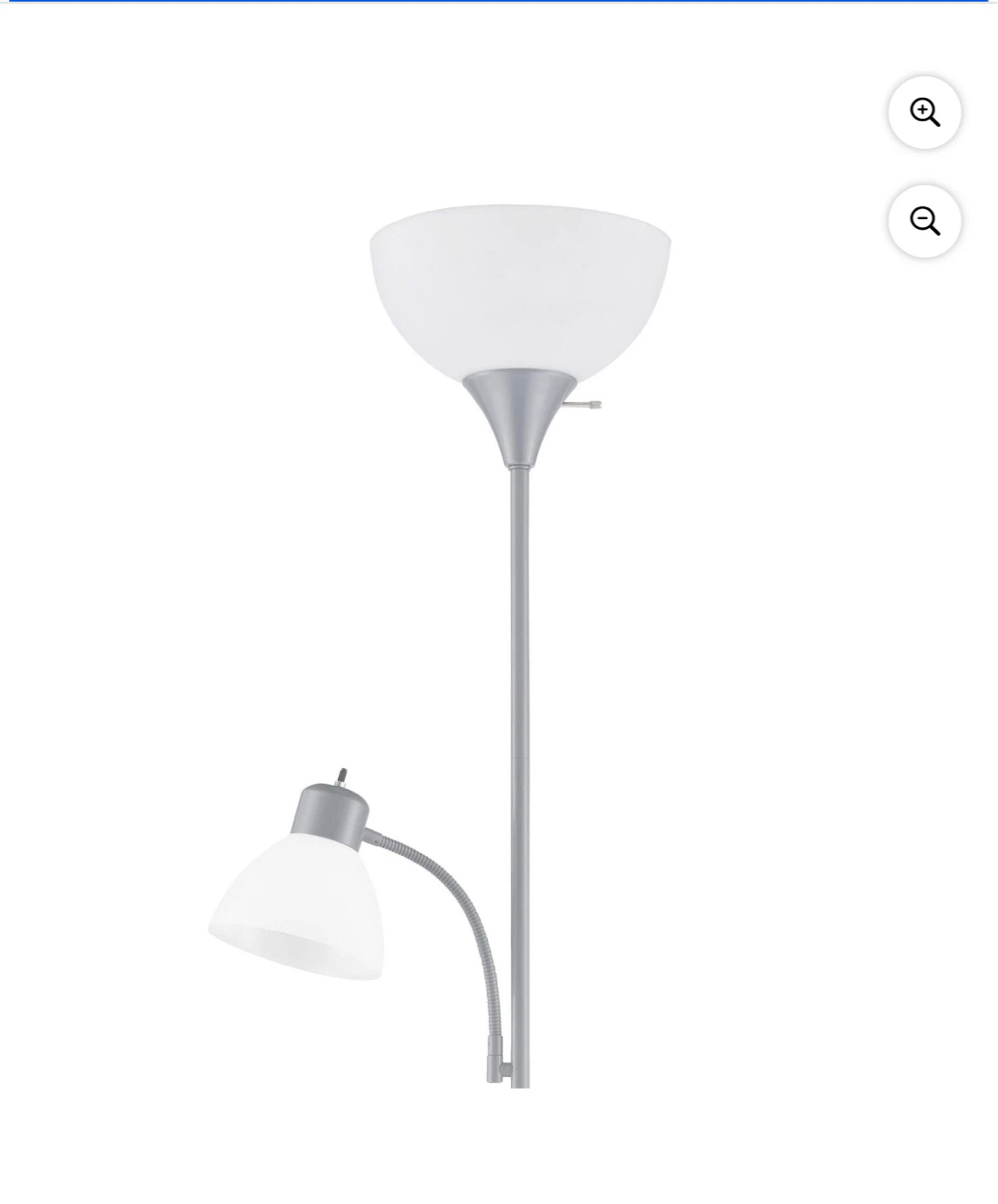 Silver Floor Lamp with Reading Light - photo 3