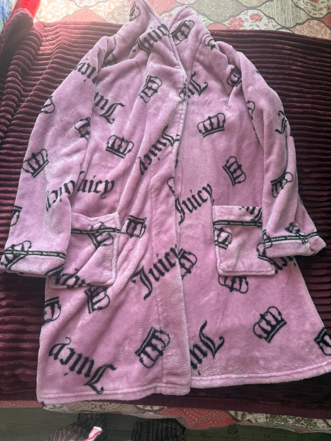 Juicy Couture Pink Velour Robe