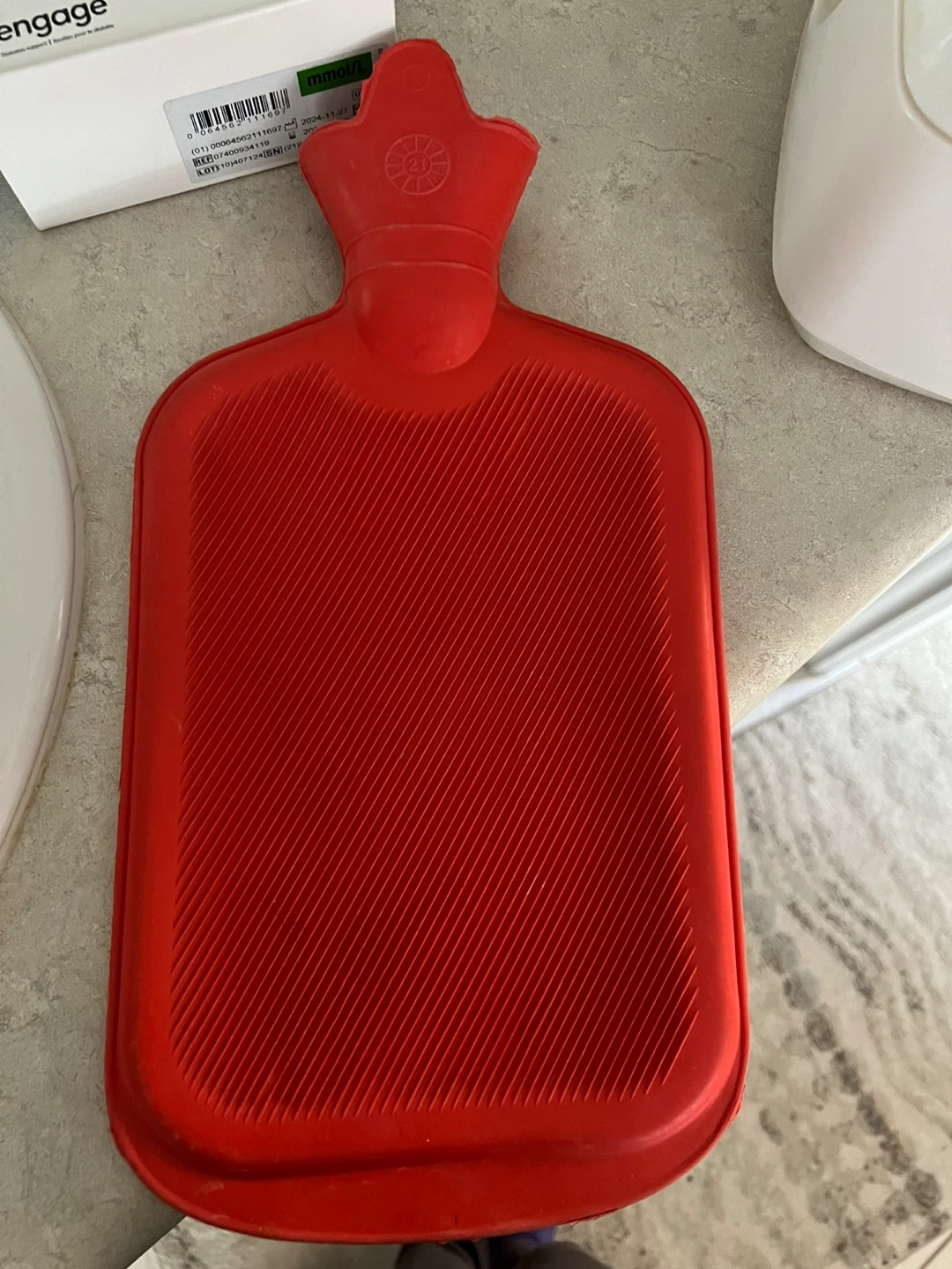 Red Rubber Hot Water Bottle