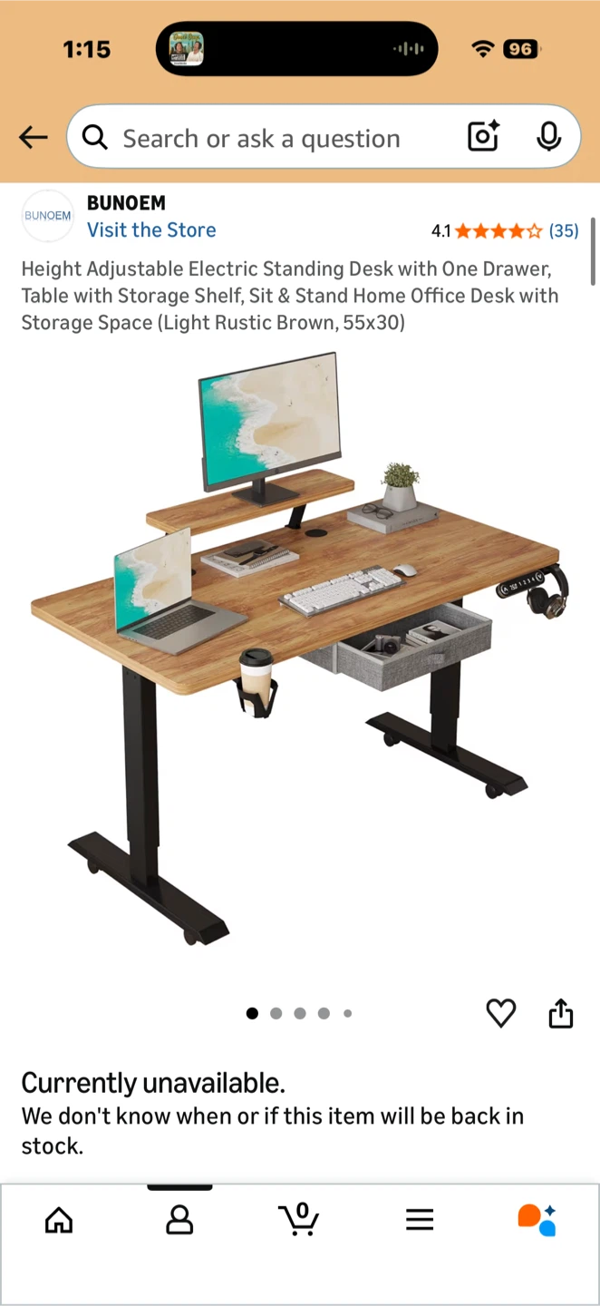 Height Adjustable Electric Standing Desk