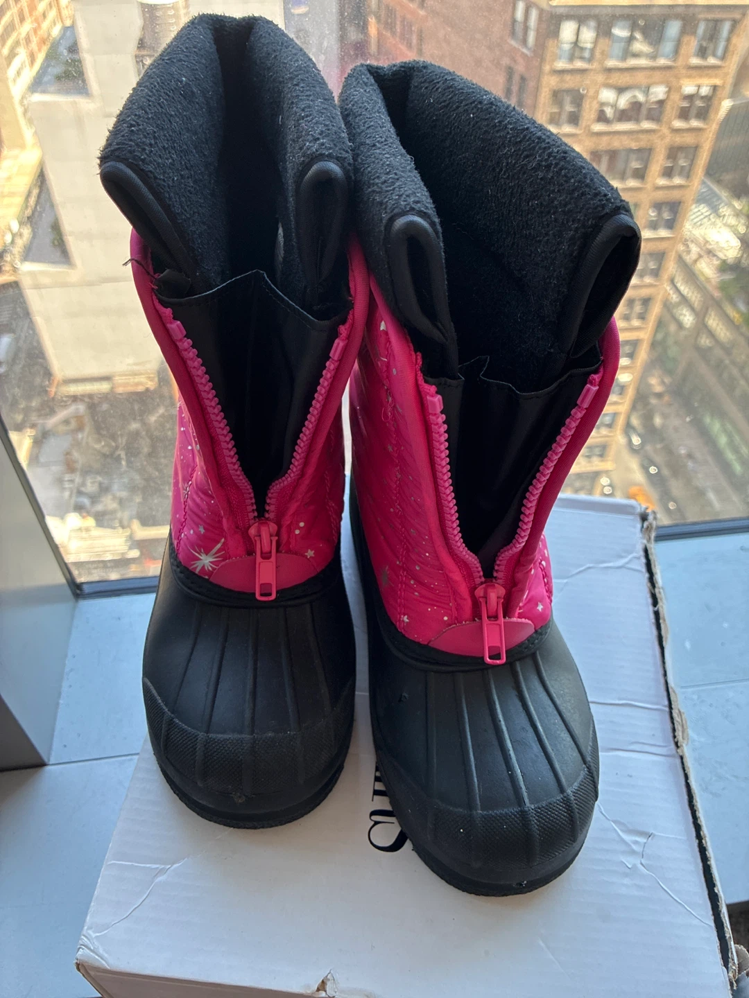 Pink Fuchsia Black Insulated Winter Boots Rubber waterproof - photo 5