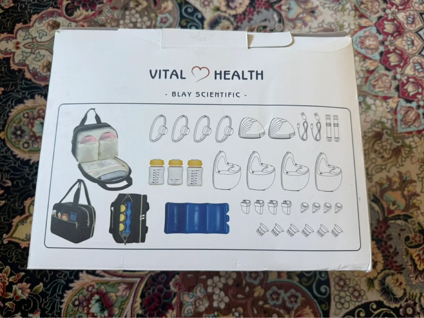 Vital Health 9754-LB Electric Breast Pump Bag with Accessory Kit