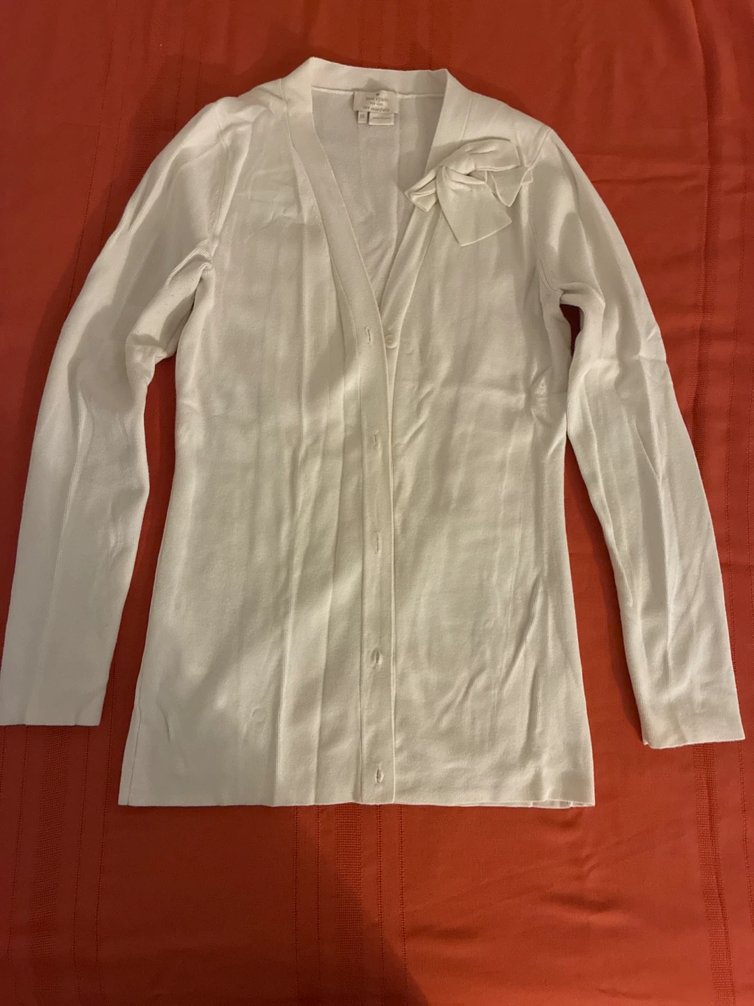 Kate Spade White Cardigan with Bow