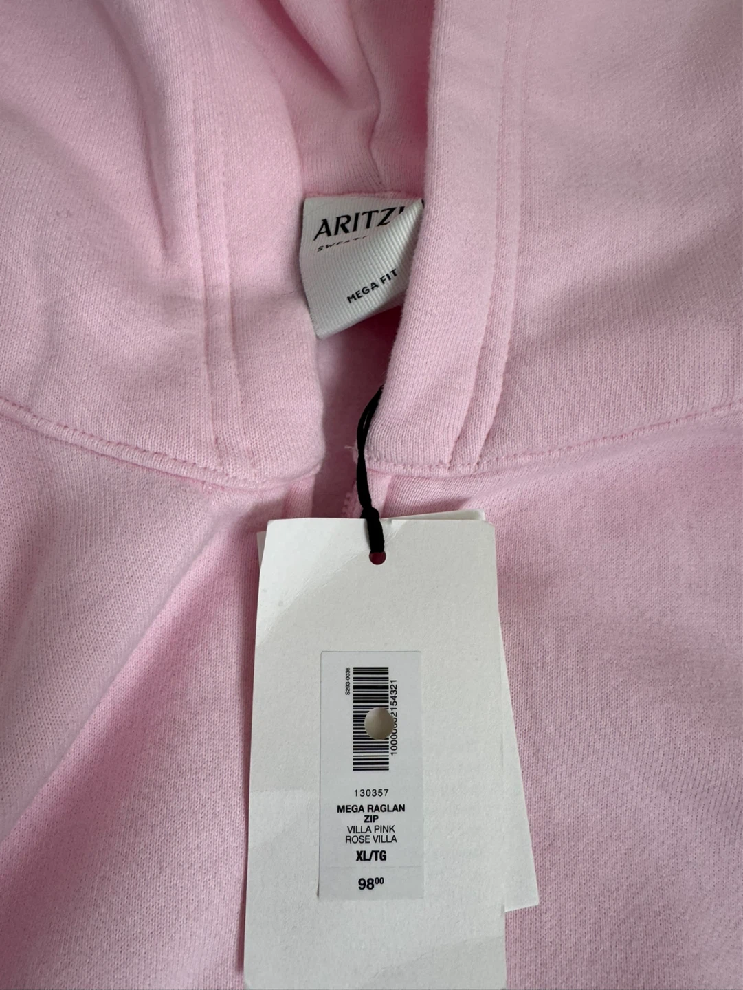 Aritzia Mega Fit Pink Hoodie XL/TG - photo 2