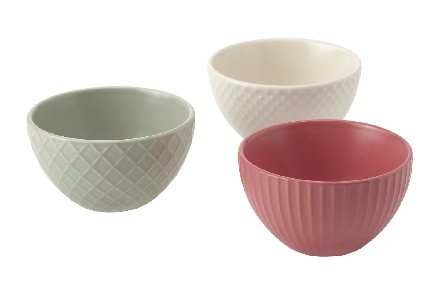 🥣 Set of 3 IKEA KEJSERLIG Bowls (4") - Mixed Colors & Textures - photo 3