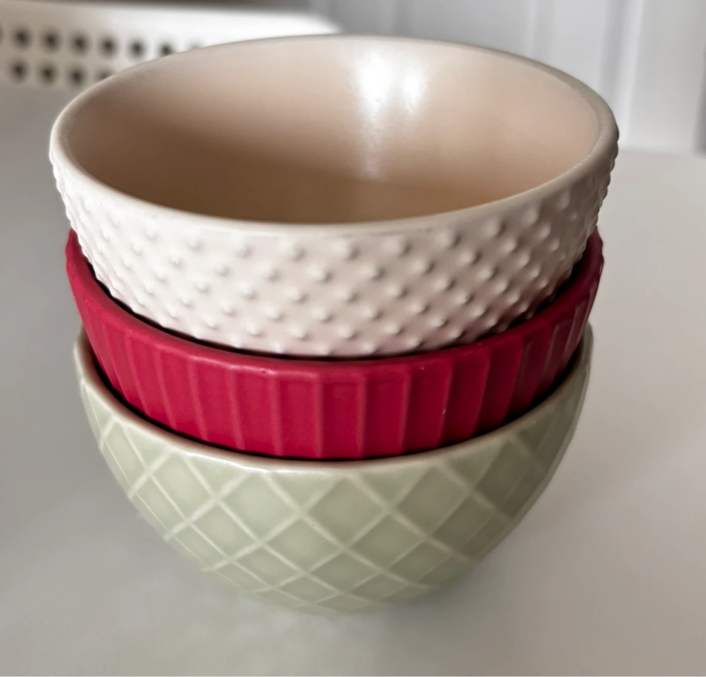 🥣 Set of 3 IKEA KEJSERLIG Bowls (4") - Mixed Colors & Textures - photo 5