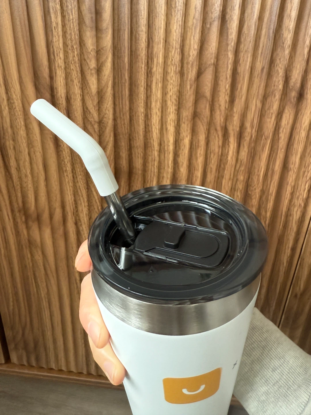 NEW White Tumbler with Straw - photo 2