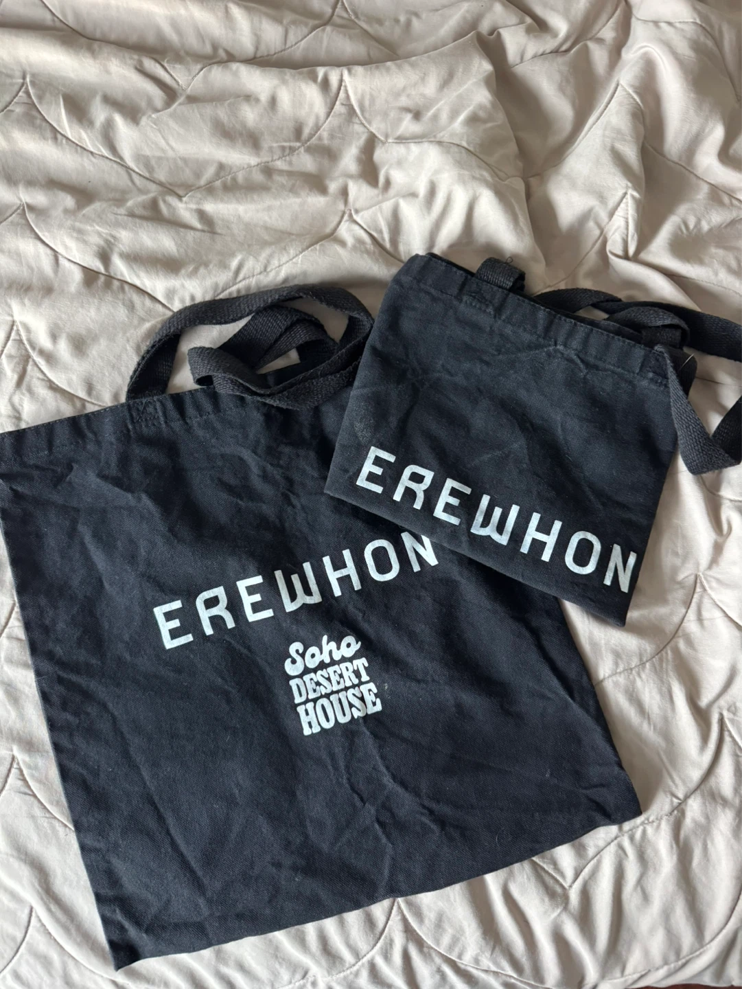 Erewhon Soho Desert House Black Canvas Tote Bag Set - photo 2