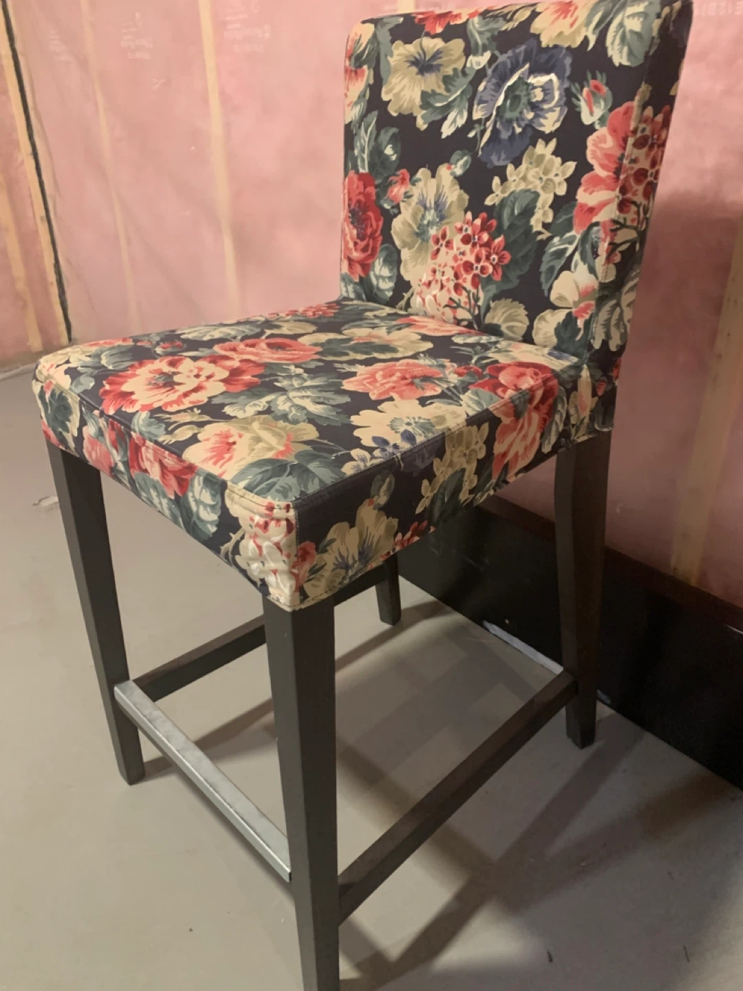 Two (2) Floral Bar Stool