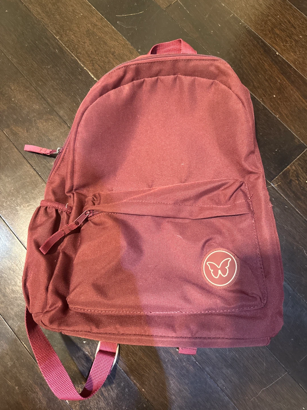 Maroon Butterfly Backpack