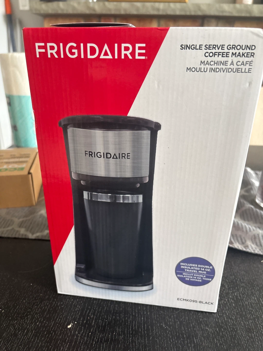 Frigidaire Single Serve Ground Coffee Maker with Travel Mug