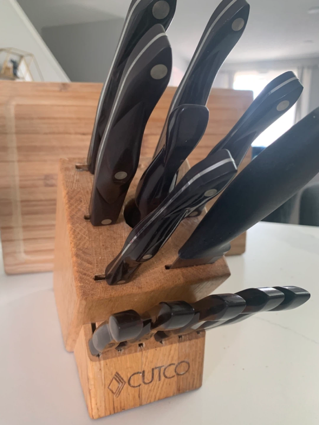 Cutco Knife Set with Wooden Block