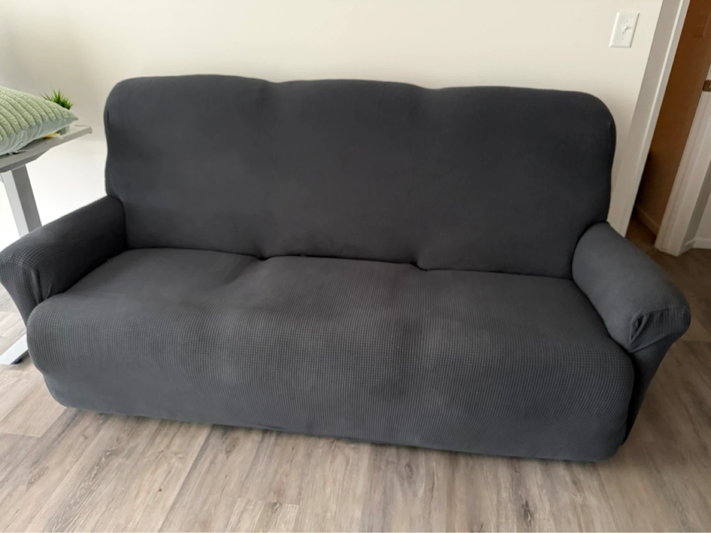 Blue Reclining Sofa