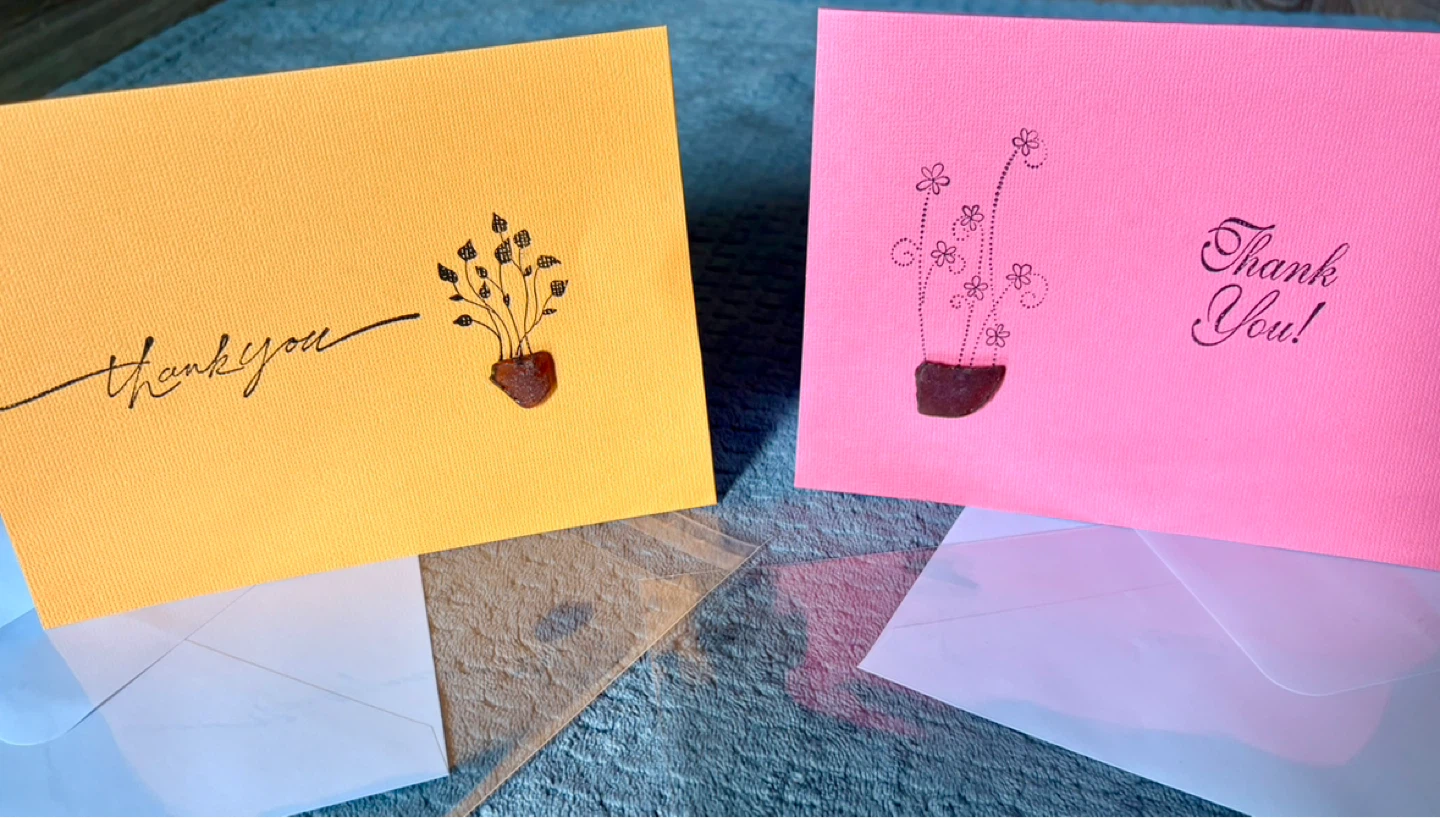 SeaGlass Thank You Cards- Set #3