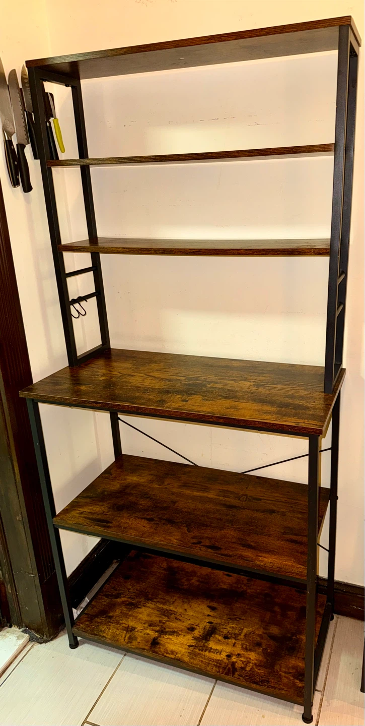 Kitchen Baker's Rack with Shelves and Hooks - photo 2