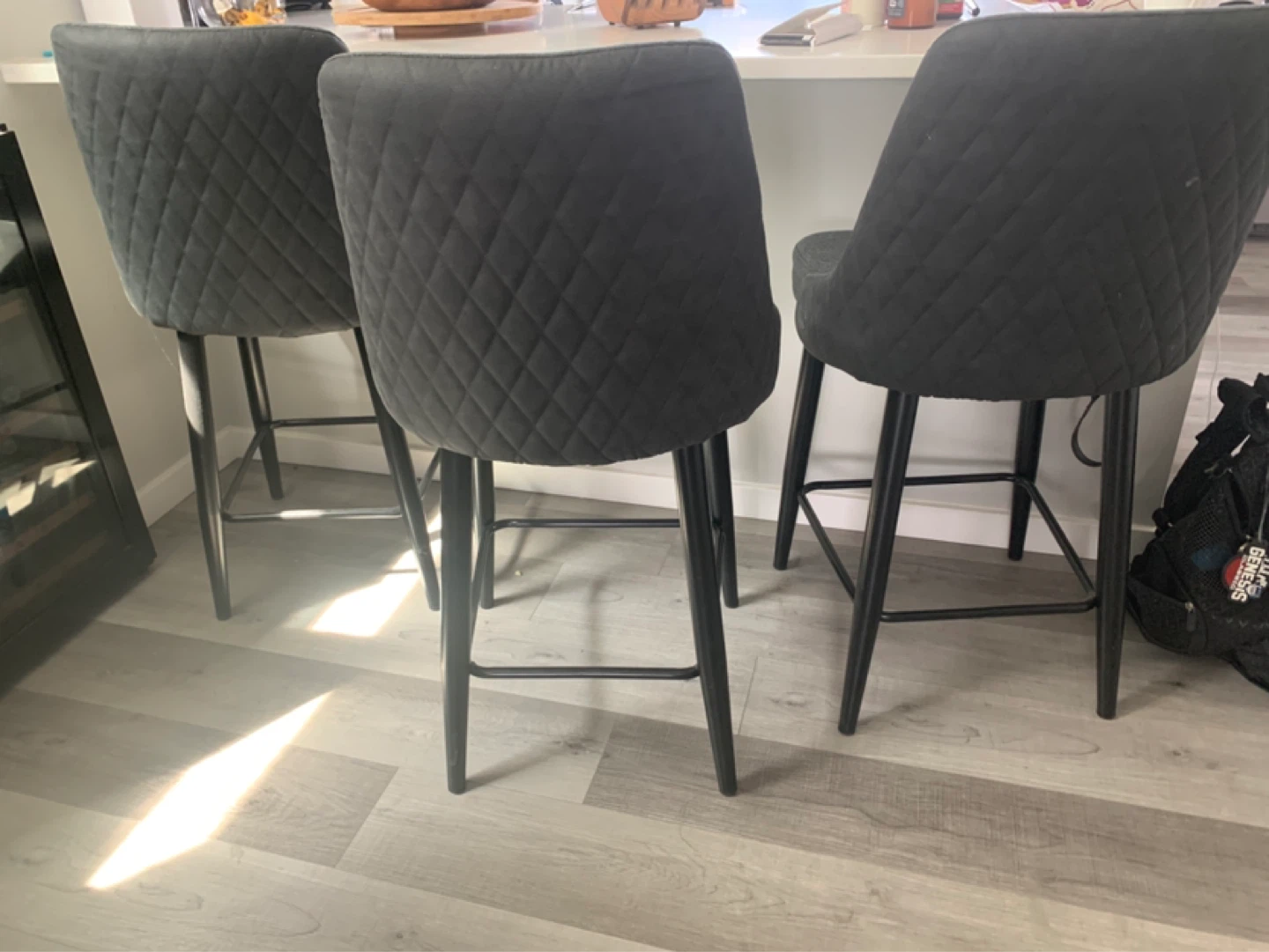 Dark Grey Bar Stools (Set of 3) - photo 2