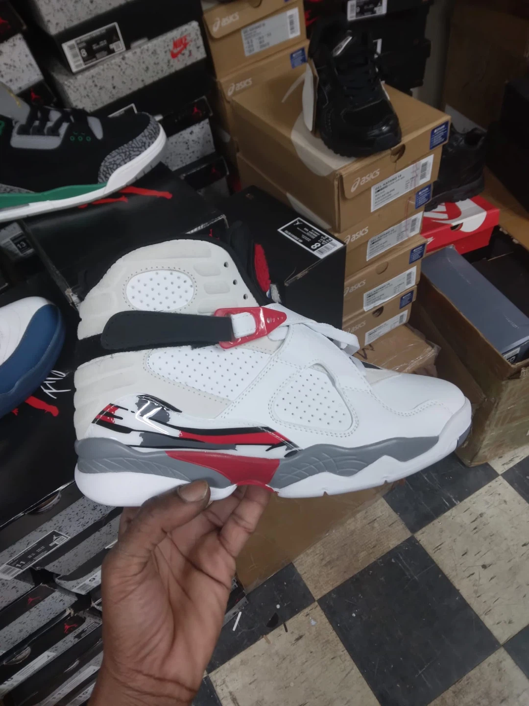 Air Jordan 8 Retro White Red Grey
