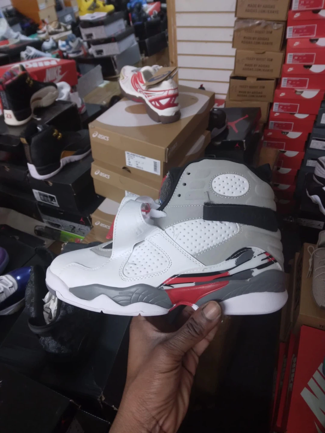 Air Jordan 8 Retro White Red Grey - photo 4