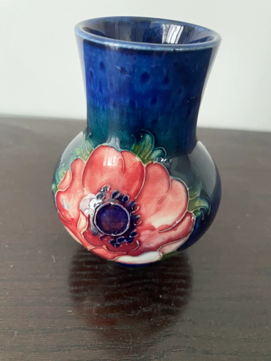 Moorcroft Vintage Pottery Vase Anemone Small Baluster - photo 2