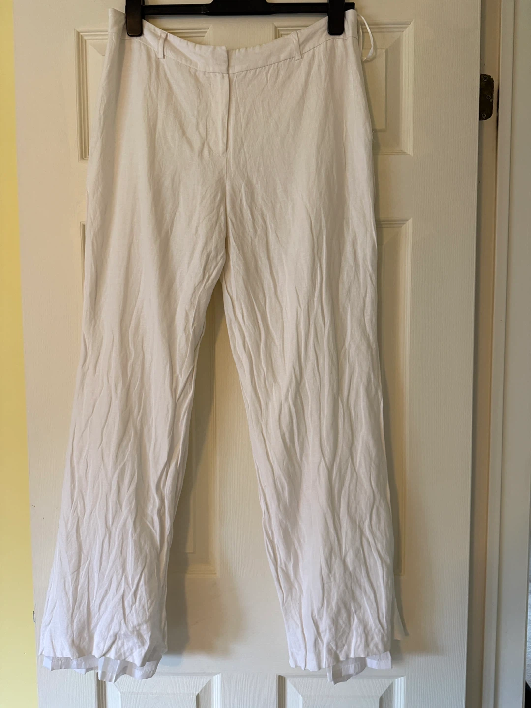 JONESWEAR White Linen Blend Pants Size 12