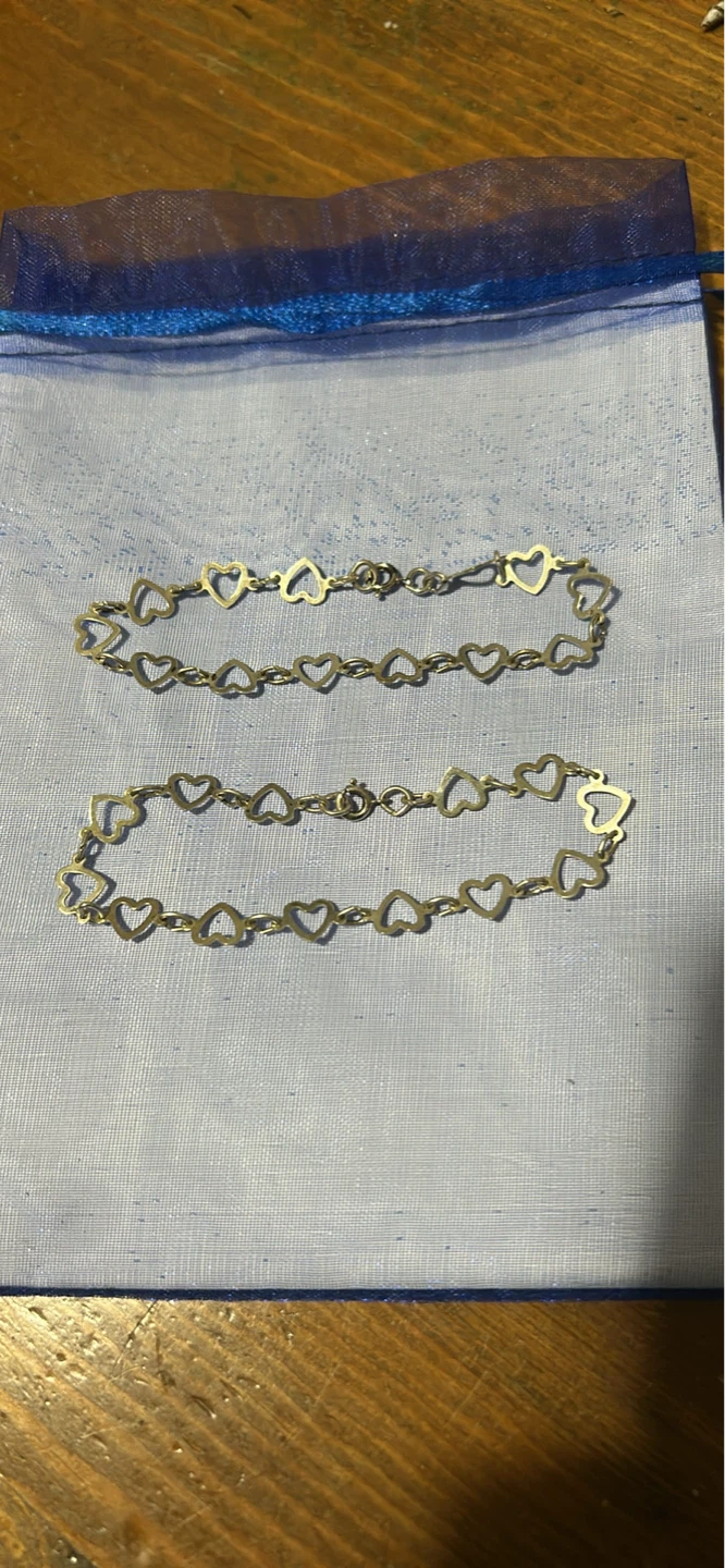 Two Heart Chain Bracelets