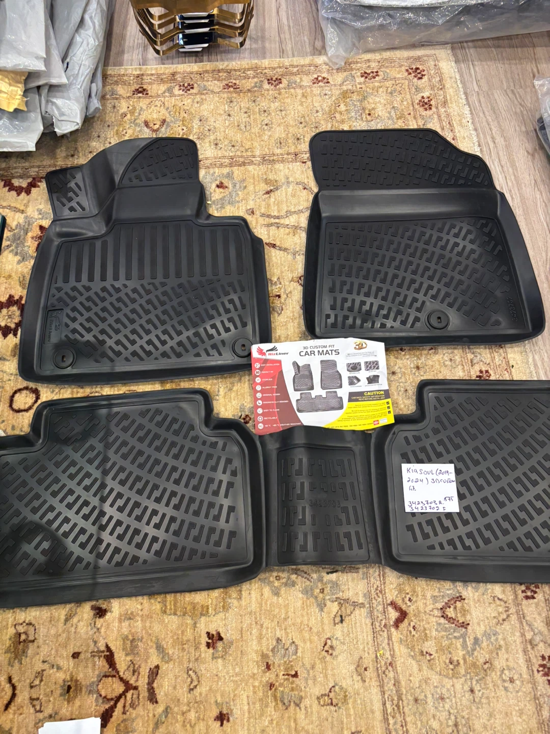 Custom Fit 3D All Weather Floor Mats for Kia Soul (2019-2024) - photo 2