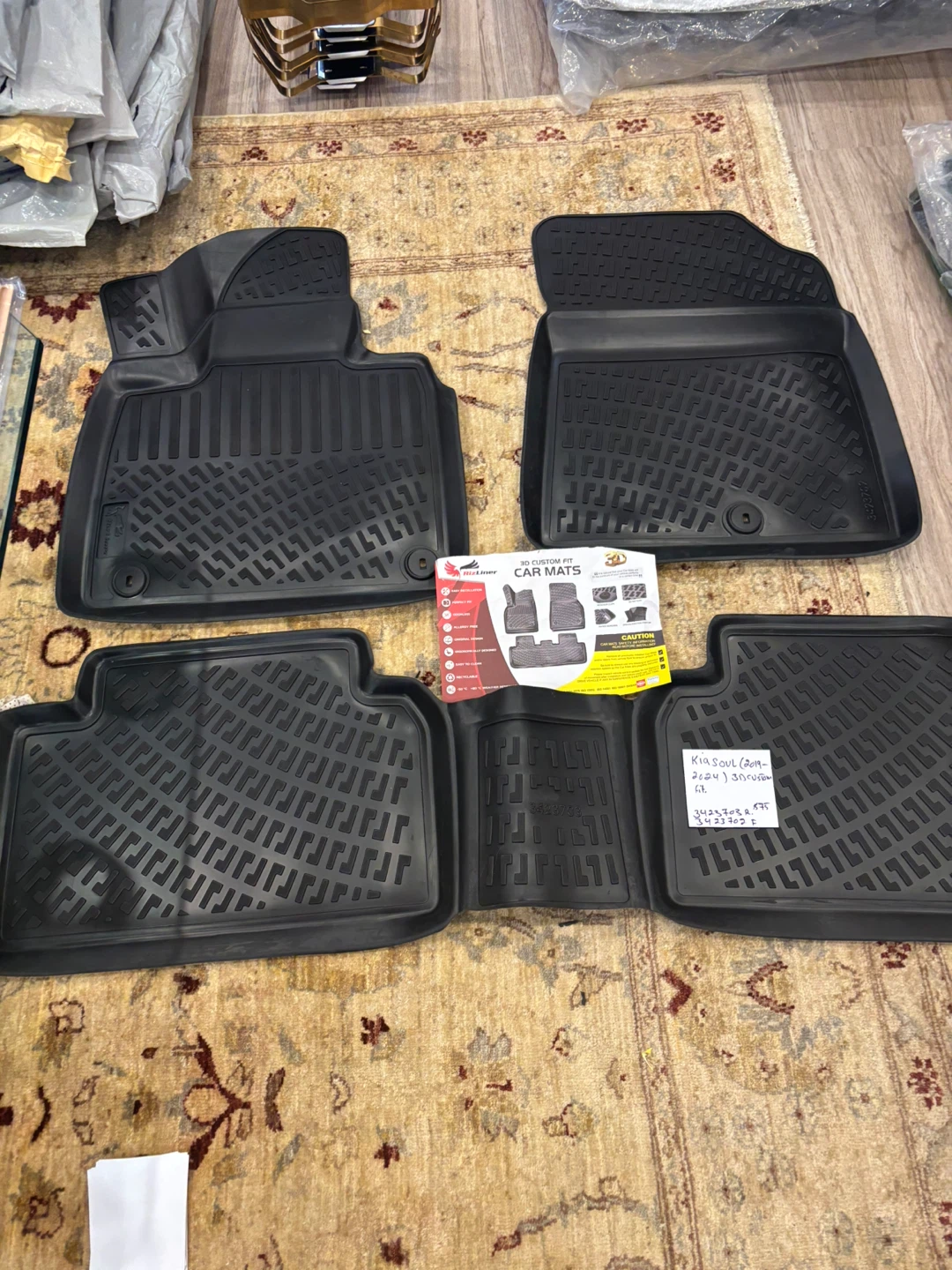 Custom Fit 3D All Weather Floor Mats for Kia Soul (2019-2024)