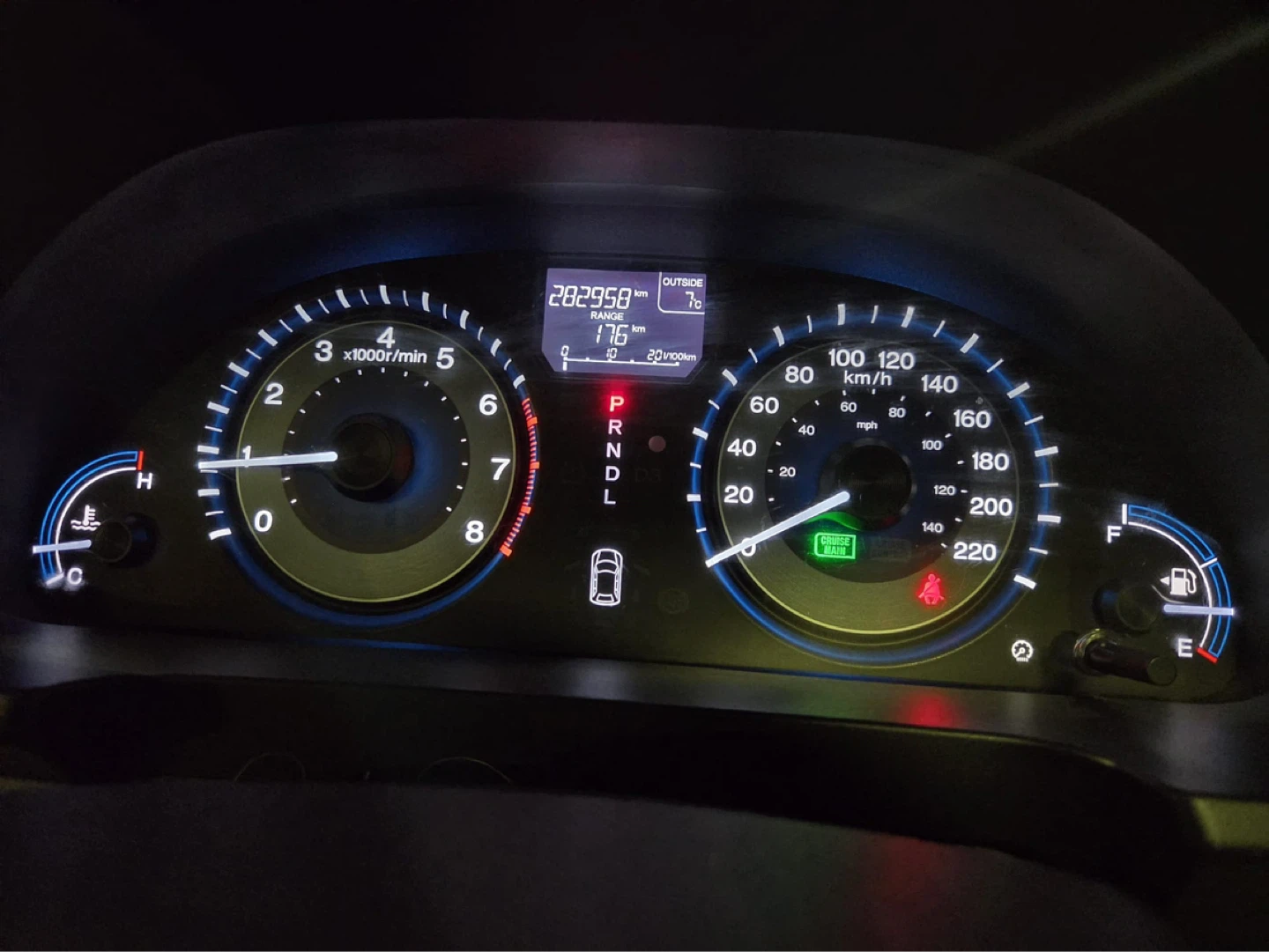 Grey Honda Odyssey Minivan 2012