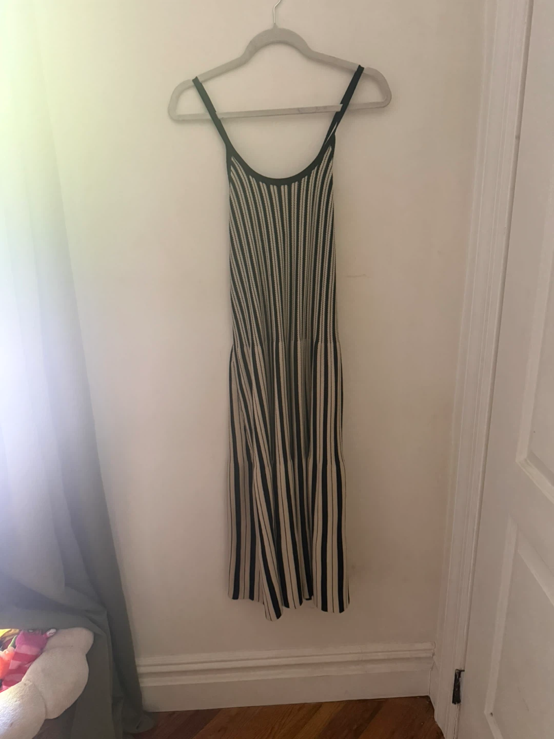 Striped Maxi Dress with Spaghetti Straps - a new day