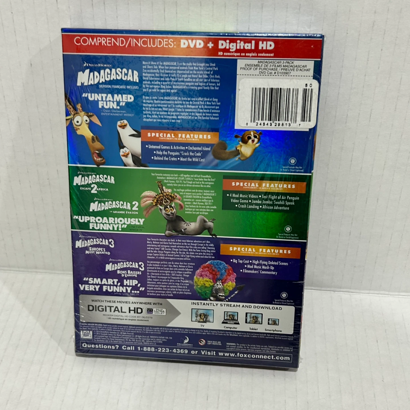 Madagascar 3 movie DVD set new - photo 2