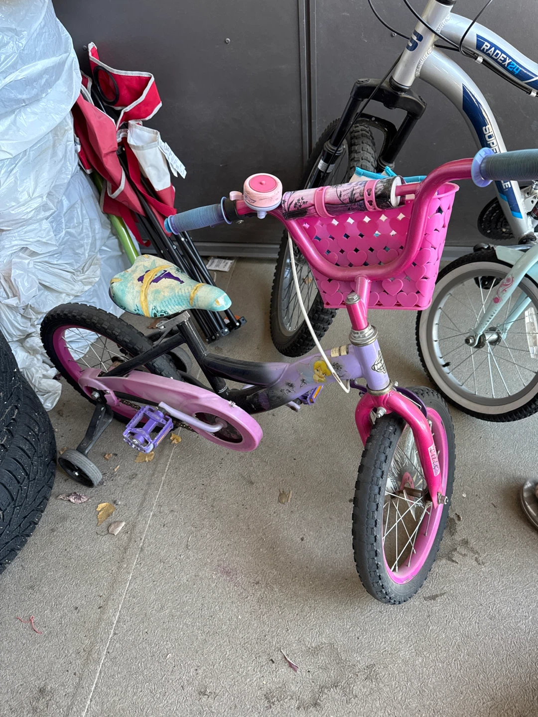 Pink Kids' Training Wheels Bicycle