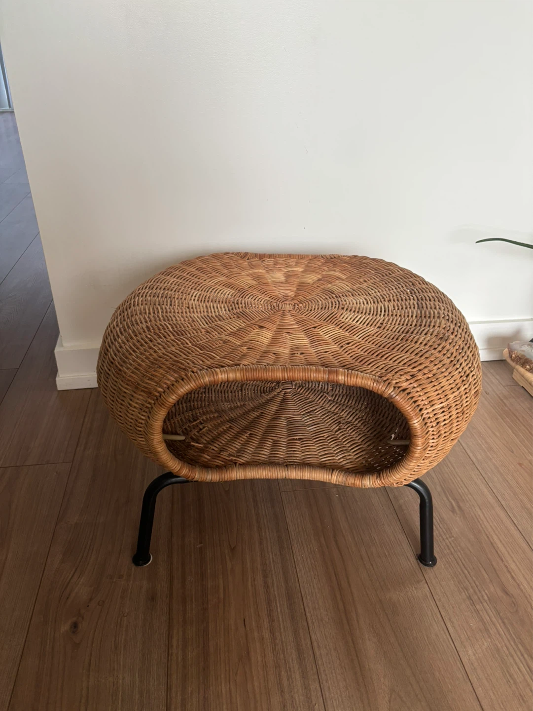 IKEA Gamehult - rattan/anthracite stool