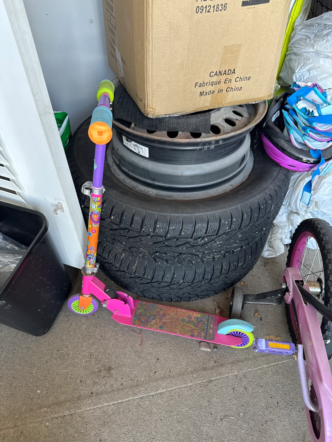Pink and Purple Kids Scooter