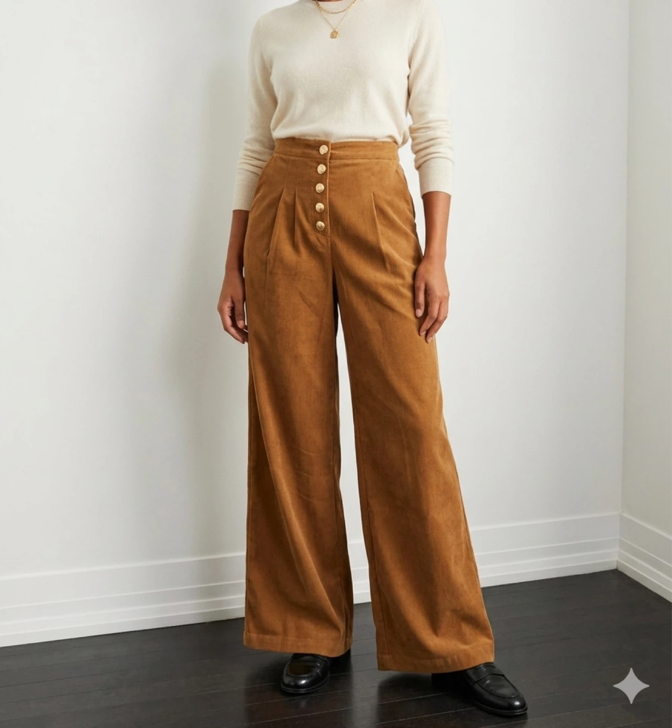 Women's Corduroy Wide-Leg Pants