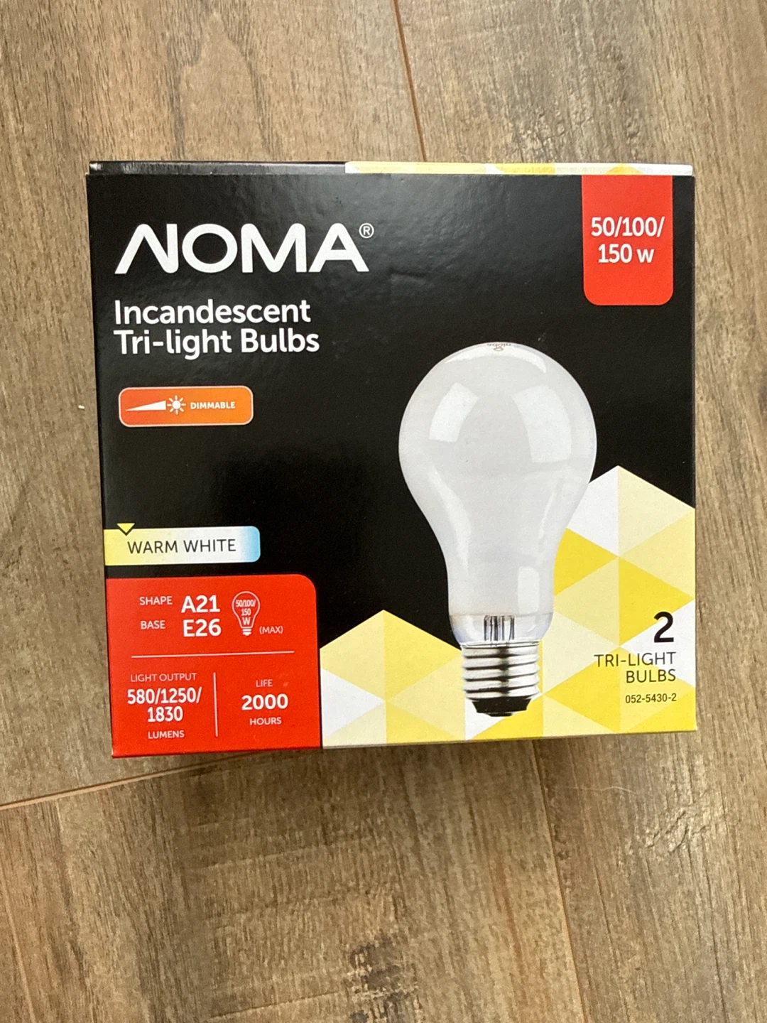 NOMA Incandescent Tri-light Bulbs - 2 Pack