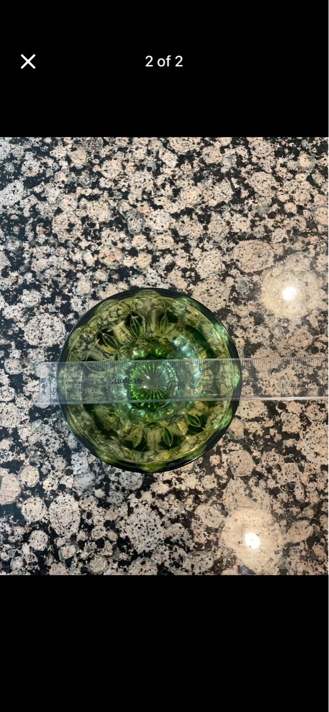 Vintage Green Glass Bowl - photo 2