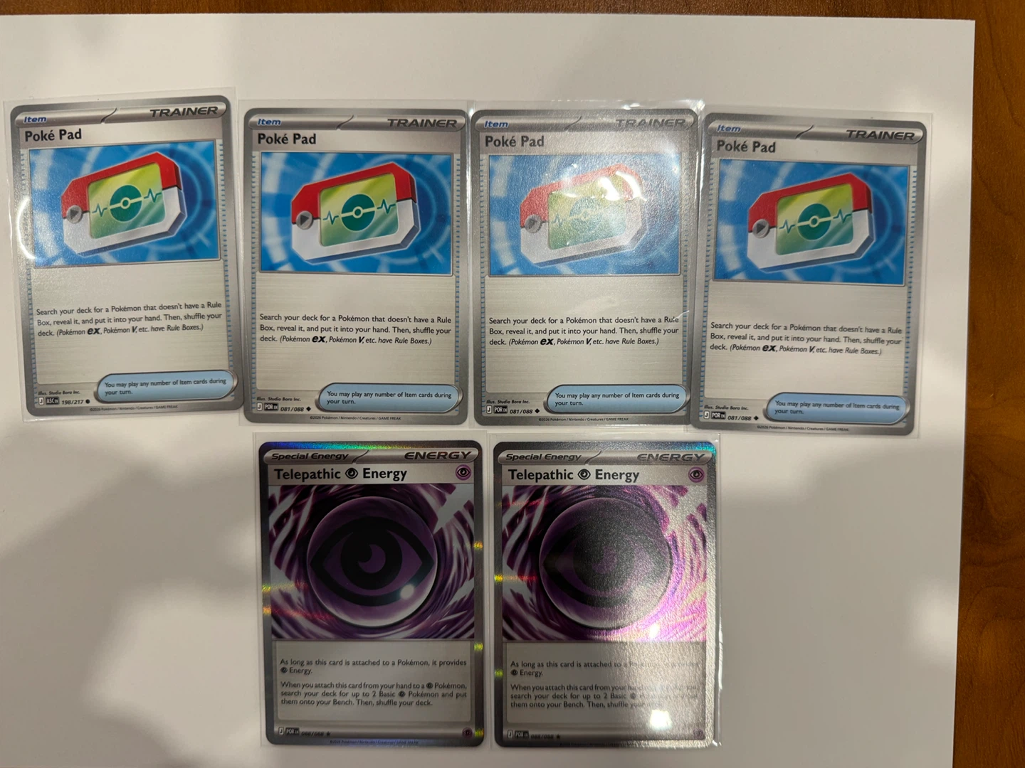 Pokepads and telepathic energies