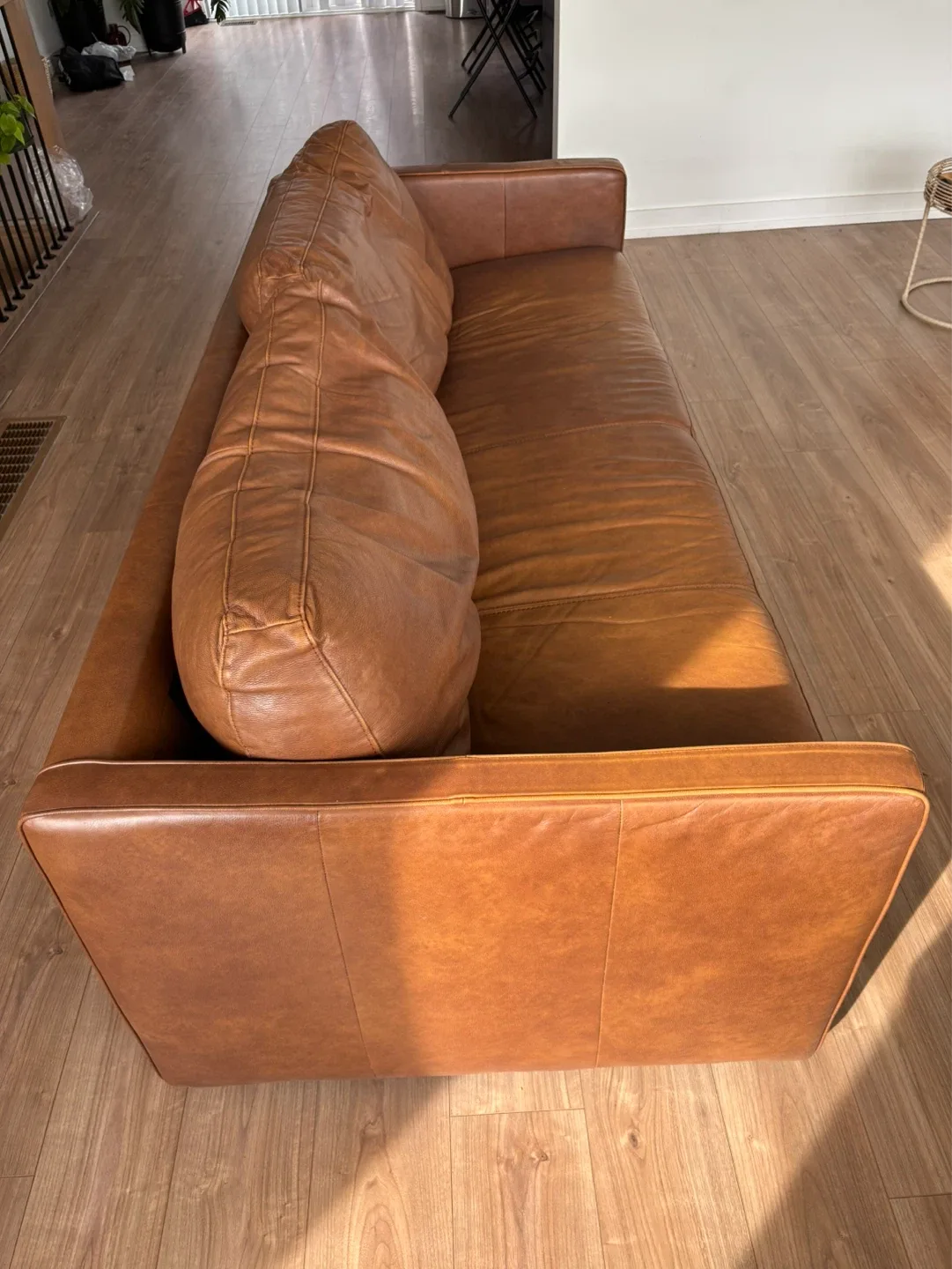 Brown Leather Sofa - photo 2