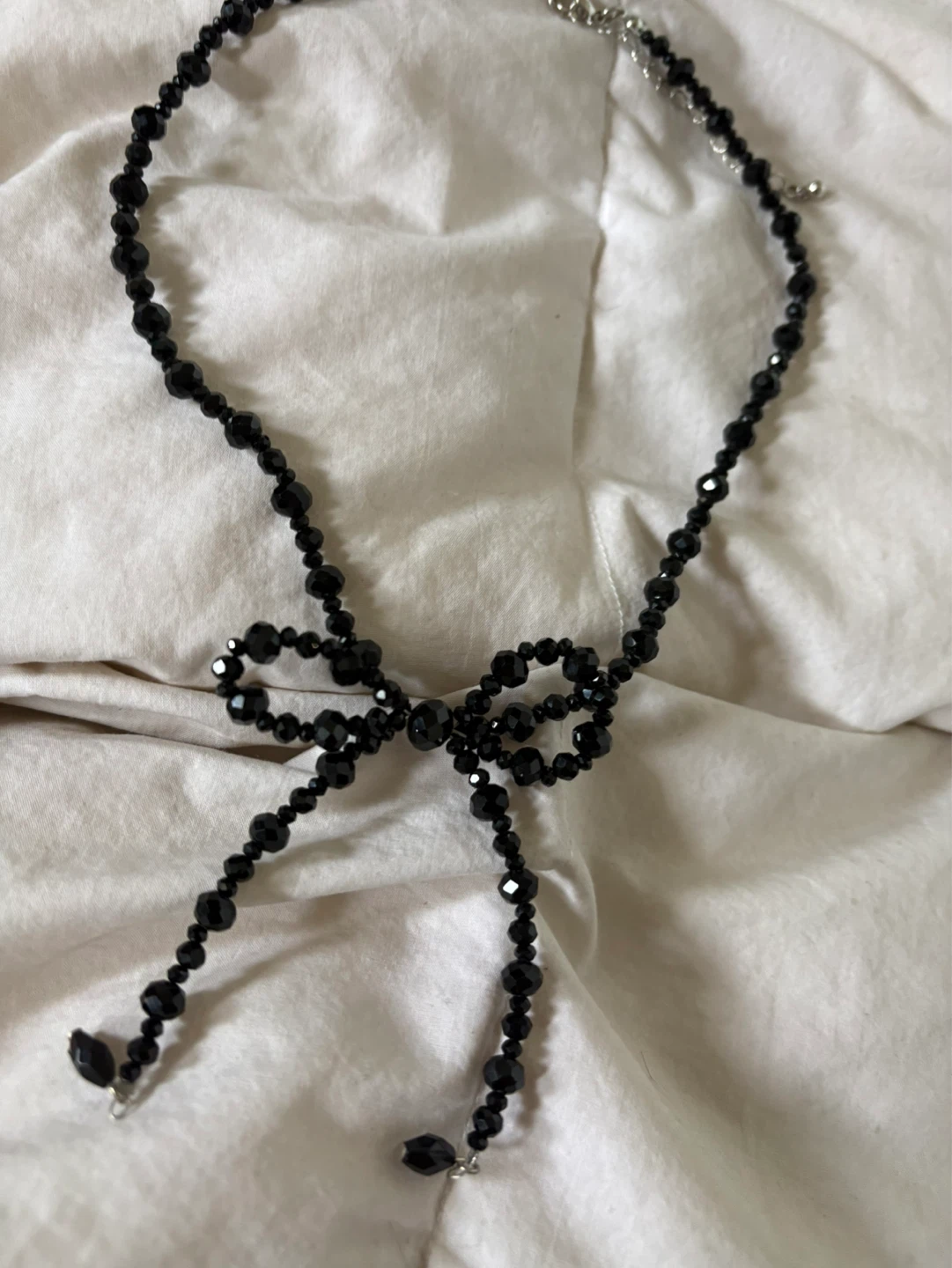 Black Beaded Bow Necklace from urban outfitters - photo 5