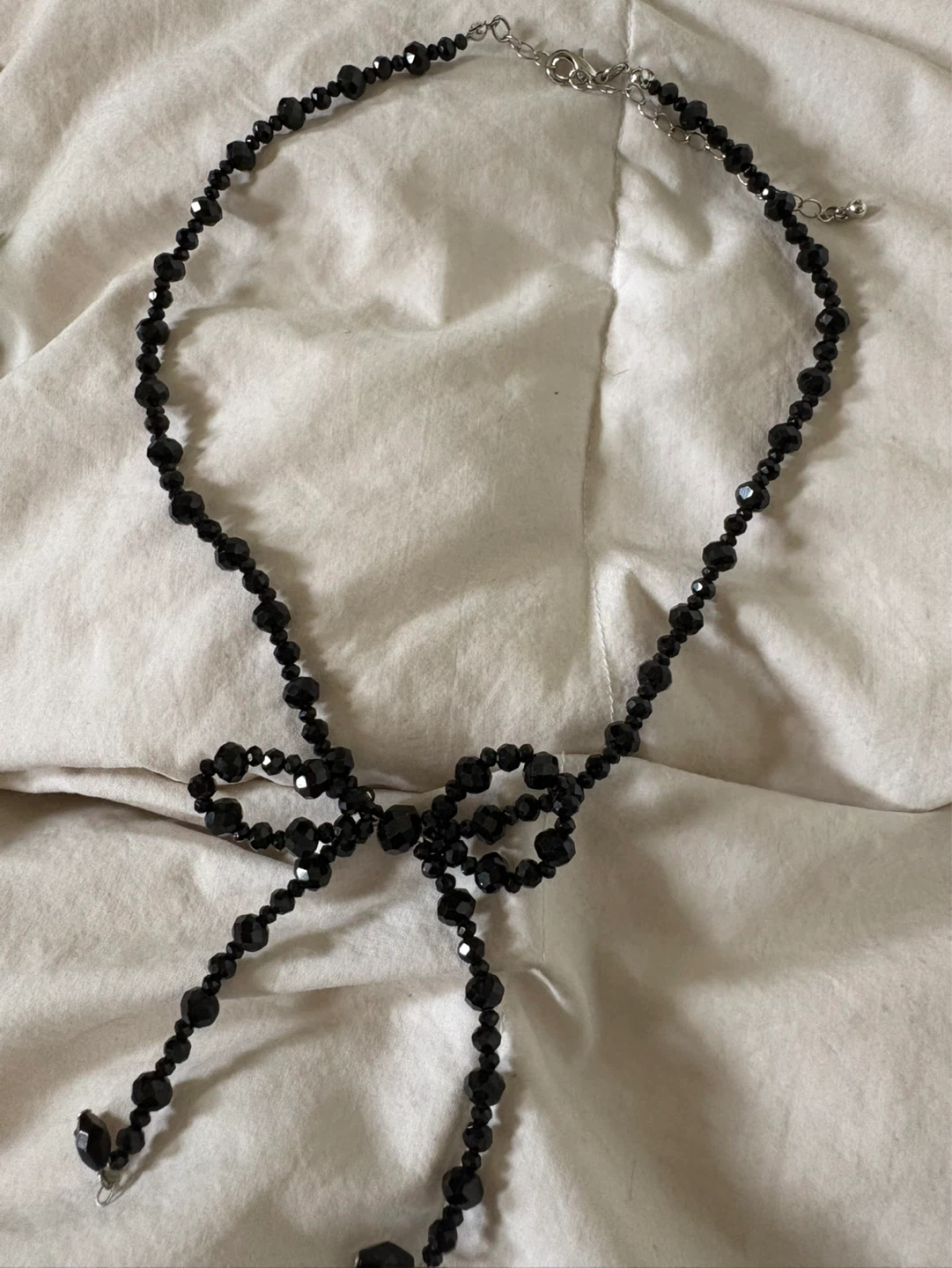 Black Beaded Bow Necklace from urban outfitters - photo 4